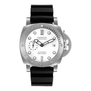 Pre-owned Panerai Submersible 42 mm White Dial Automatic reference PAM01590 in Geneva - Certified pre-owned - Minty Watches