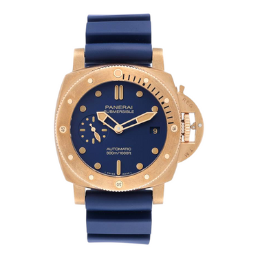 Pre-owned Panerai Submersible Blu Abisso Bronze 42mm PAM01074 in Geneva - Certified pre-owned - Minty Watches
