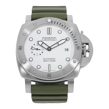 Pre-owned Panerai Submersible QuarantaQuattro Bianco 44 mm reference PAM01226 in Geneva - Certified pre-owned - Minty Watches
