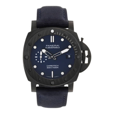 Pre-owned Panerai Submersible QuarantaQuattro Carbotech Blu Abisso 44 mm Blue Dial Automatic reference PAM01232 in Geneva - Certified pre-owned - Minty Watches