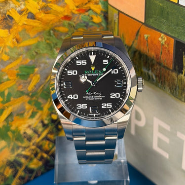 Pre-owned certified pre-owned Rolex AirKing reference 116900 from 2021 in Geneva - Certified pre-owned - Minty Watches