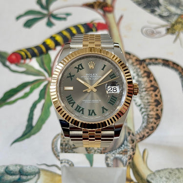 Pre-owned certified Rolex Datejust "Wimbledon" Steel/Gold 41mm reference 126333 from 2020 in Geneva - Certified pre-owned - Minty Watches