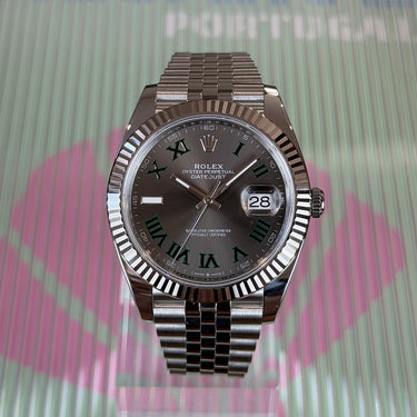 certified pre-owned Rolex Datejust "Wimbledon" 41mm with jubilee bracelet reference 126334 from 2025 in Geneva - Certified pre-owned - Minty Watches