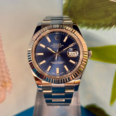 Rolex Datejust Bleu 41mm 116334 2015 d'occasion à Genève - Certified pre-owned- Minty Watches
