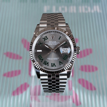 certified pre-owned Rolex Datejust "Wimbledon" 36mm reference 126234 with jubilee bracelet from 2026 in Geneva - Certified pre-owned - Minty Watches