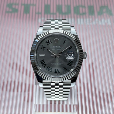 certified pre-owned Rolex Datejust 41mm "Wimbledon" with jubilee bracelet reference 126334 from 2026 in Geneva - Certified pre-owned - Minty Watches