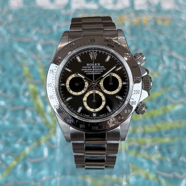 certified pre-owned Rolex Daytona Zenith "Patrizzi" reference 16520 from 1995 in Geneva - Certified pre-owned - Minty Watches