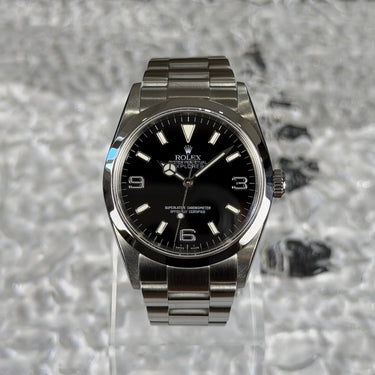 Pre-owned certified Rolex Explorer 36mm reference 114270 from 2007 in Geneva - Certified pre-owned - Minty Watches