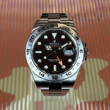 Pre-owned certified pre-owned Rolex Explorer II black dial reference 216570 from 2017 in Geneva - Certified pre-owned - Minty Watches