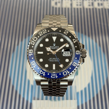 certified pre-owned Rolex GMT-Master II "Batgirl" reference 126710BLNR with jubilee bracelet from 2026 in Geneva - Certified pre-owned - Minty Watches