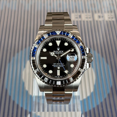 Pre-owned certified Rolex GMT-Master II "Batman" Custom reference 126710BLNR from 2025 in Geneva - Certified pre-owned - Minty Watches