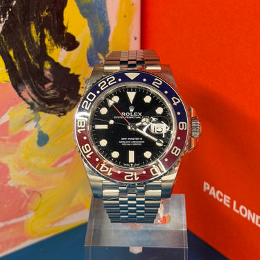 Pre-owned certified Rolex GMT-Master II "Pepsi" Jubilee reference 126710BLRO from 2024 in Geneva - Certified pre-owned - Minty Watches