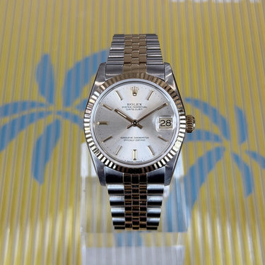 certified pre-owned Rolex Lady-Datejust 31mm jubilee bracelet reference 68273 from 1986 in Geneva - Certified pre-owned - Minty Watches