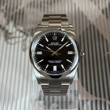 certified pre-owned Rolex Oyster Perpetual Black 36mm reference 126000 from 2026 in Geneva - Certified pre-owned - Minty Watches