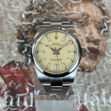 certified Pre-owned Rolex Oyster Perpetual Beige dial 41mm reference 134300 from 2025 in Geneva - Certified pre-owned - Minty Watches
