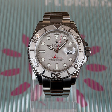 Pre-owned certified Rolex Yacht-Master reference 16622 platinum dial from 2003 in Geneva - Certified pre-owned - Minty Watches