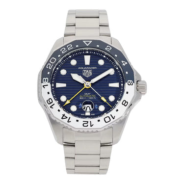 Pre-owned TAG Heuer Aquaracer Professional 300 GMT Calibre 7 43 mm reference WBP2010.BA0632 in Geneva - Certified pre-owned - Minty Watches