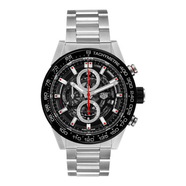 Pre-owned TAG Heuer Carrera Calibre Heuer 01 43 mm Skeleton Dial reference CAR2A1W.BA0703 in Geneva - Certified pre-owned - Minty Watches
