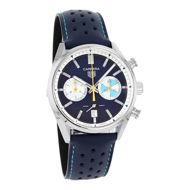 Pre-owned TAG Heuer Carrera Chronograph Calibre TH20-00 France Limited Edition 42mm reference CBN201N.FC6620 in Geneva - Certified pre-owned - Minty Watches