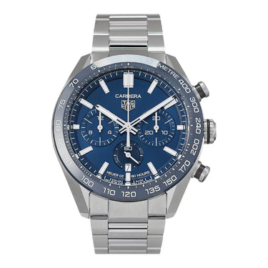 Pre-owned TAG Heuer Carrera Chronograph Calibre TH20-00 44mm Blue Dial Automatic reference CBN2A1A.BA0643 in Geneva - Certified pre-owned - Minty Watches