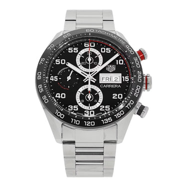 Pre-owned TAG Heuer Carrera Calibre 16 Day-Date Chronograph 44mm Black Dial Automatic reference CBN2A1AA.BA0643 in Geneva - Certified pre-owned - Minty Watches