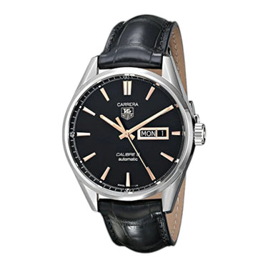 Pre-owned TAG Heuer Carrera Calibre 5 Day-Date Black Dial Automatic 41 mm reference WAR201C.FC6266 in Geneva - Certified pre-owned - Minty Watches