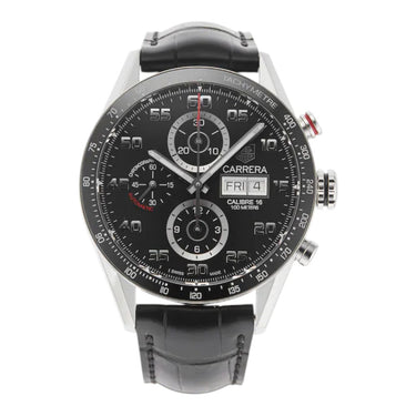 Pre-owned TAG Heuer Carrera Chronograph Calibre 16 Day-Date 43mm Black Dial Automatic ref CV2A1R.FC6235 in Geneva - Certified pre-owned - Minty Watches