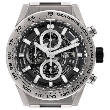 Pre-owned TAG Heuer Carrera Heuer 01 Chronograph "Grey Phantom" reference CAR2A8A.BF0707 in Geneva - Certified pre-owned - Minty Watches