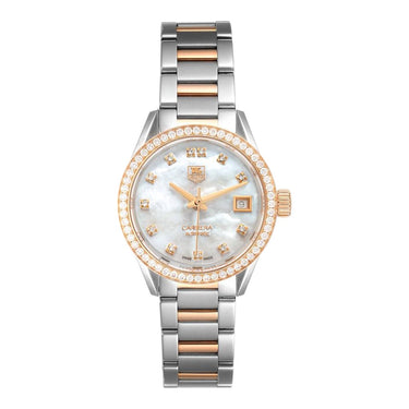Pre-owned TAG Heuer Carrera MOP Diamonds 29mm reference WAR2453.BD0777 in Geneva - Certified pre-owned - Minty Watches