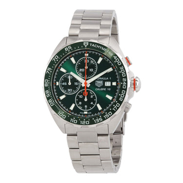 Pre-owned TAG Heuer Formula 1 Chronograph Calibre 16 Green Dial 44 mm reference CAZ201H.BA0876. in Geneva - Certified pre-owned - Minty Watches