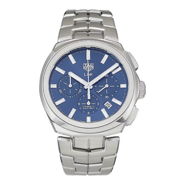 Pre-owned TAG Heuer Link Chronograph Calibre 17 Blue 41mm reference CBC2112.BA0603 in Geneva - Certified pre-owned - Minty Watches
