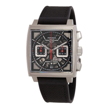 Pre-owned TAG Heuer Monaco Calibre Heuer 02 39 mm Black & Grey Dial Titanium Automatic reference CBL2183.FT6236 in Geneva - Certified pre-owned - Minty Watches