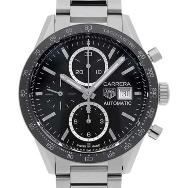 Pre-owned TAG Heuer Carrera Calibre 16 Chronograph 41mm Black Dial Automatic reference CV201AJ.BA0715 in Geneva - Certified pre-owned - Minty Watches
