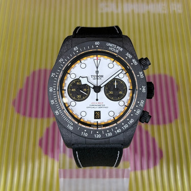 certified and limited pre-owned Tudor Black Bay Chrono "Carbon 26" reference M79377KN-0003 from 2026 in Geneva - Certified pre-owned - Minty Watches