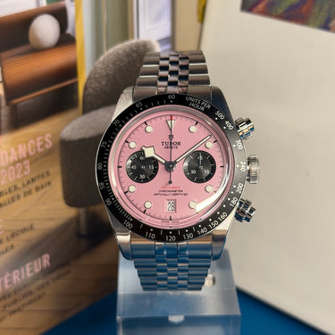 Pre-owned certified Tudor Black Bay Chronograph "Pink" reference M79360N-0019 from 2026 in Geneva - Certified pre-owned - Minty Watches