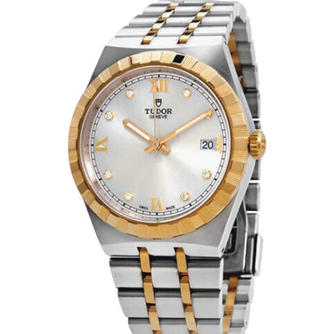 Pre-owned Tudor Royal 38mm Silver Dial Automatic Steel & Yellow Gold reference M28503-0002 in Geneva - Certified pre-owned - Minty Watches