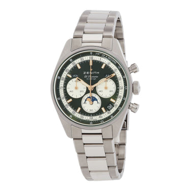 Pre-owned Zenith Chronomaster Original Triple Calendar 38mm Green Dial Automatic reference 03.3400.3610/40.M3200 in Geneva - Certified pre-owned - Minty Watches