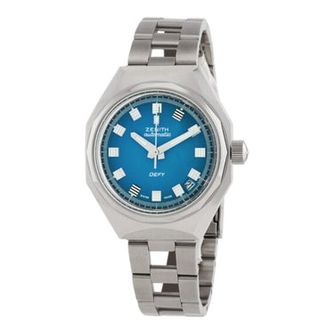 Pre-owned Zenith Defy Revival A3690 Boutique Exclusive 37 mm Teal Blue Dial reference 03.A3642.670/3690.M3642 in Geneva - Certified pre-owned - Minty Watches
