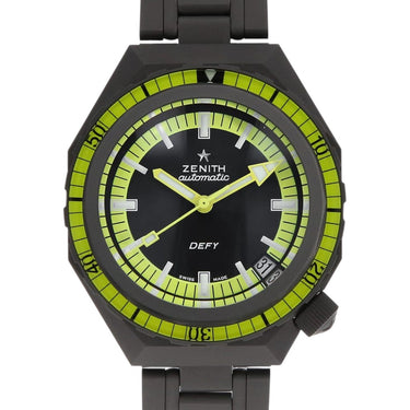 Pre-owned Zenith Defy Revival Diver Shadow 37mm Yellow & Black Dial Titanium reference 97.A3648.670/21.M3648 in Geneva - Certified pre-owned - Minty Watches