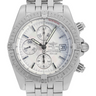  Pre-owned Breitling Chronomat Evolution White Mother-of-Pearl Dial 43mm ref A13356/A156A69PA in Geneva - Certified pre-owned - Minty Watches