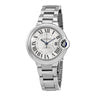 Pre-owned  Cartier Ballon Bleu de Cartier Steel Silver Dial 33 mm reference WSBB0044 in Geneva - Certified pre-owned - Minty Watches