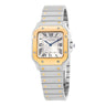 Pre-owned Cartier Santos de Cartier SM 34,5x27mm Silver Dial Quartz Steel&Yellow Gold reference W2SA0033 in Geneva - Certified pre-owned - Minty Watches