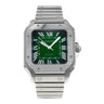 Pre-owned Cartier Santos de Cartier MM 35,1 mm Green Dial Automatic reference WSSA0061 in Geneva - Certified pre-owned - Minty Watches
