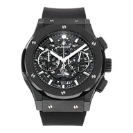  Pre-owned Hublot Classic Aerofusion Chronograph Black Magic 45mm reference 525.CM.0170.LR in Geneva - Certified pre-owned - Minty Watches