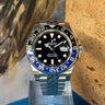 Pre-owned certified Rolex GMT-Master II "Batgirl" reference 126710BLNR from 2022 in Geneva - Certified pre-owned - Minty Watches