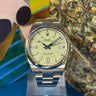 Pre-owned Rolex Oyster Perpetual "Pistachio" 41mm reference 134300 from 2025 in Geneva - Certified pre-owned - Minty Watches