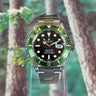 Pre-owned certified Rolex Submariner reference 16610 LV "Kermit" from 2005 in Geneva - Certified pre-owned - Minty Watches