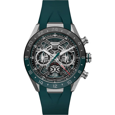 Pre-owned TAG Heuer Carrera Extreme Sport Chronograph GMT 45 mm Titanium reference CBU2084.FT6297. in Geneva - Certified pre-owned - Minty Watches