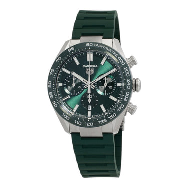 Pre-owned TAG Heuer Carrera Sport Chronograph Calibre Heuer TH20-00 44mm Green Dial Automatic refCBN2A1N.FT6238 in Geneva - Certified pre-owned - Minty Watches